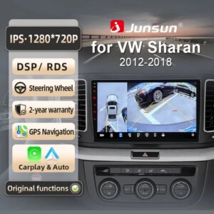 Android Autoradio für Volkswagen Sharan 2012-2018 9 Zoll  GPS Navigation Carplay DSP Bluetooth FM Lenkradbedienung