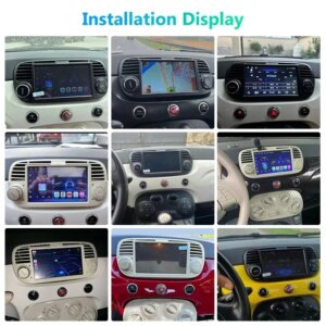 Alternative view of Android Autoradio für Fiat 500 500C Abarth 2007 bis 2015 Touchscreen CarPlay  Android Auto GPS Navigation I Bluetooth Freisprechen USB Wifi