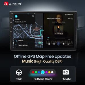 Android Autoradio für Seat Altea XL 2004-2015 9 Zoll  GPS Navigation Carplay DSP Bluetooth FM Lenkradbedienung – Bild 5