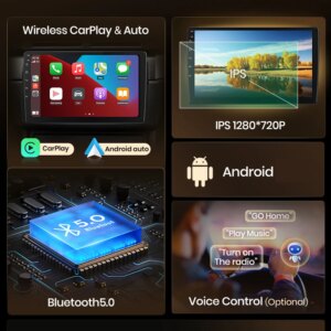 Android Autoradio für Seat Altea XL 2004-2015 9 Zoll  GPS Navigation Carplay DSP Bluetooth FM Lenkradbedienung – Bild 3