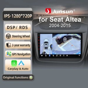 Android Autoradio für Seat Altea XL 2004-2015 9 Zoll  GPS Navigation Carplay DSP Bluetooth FM Lenkradbedienung