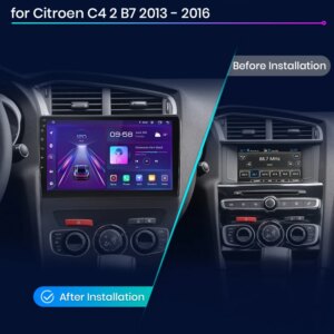 Android Autoradio für Citroen C4 C4L 2013-2017 CarPlay Android Auto  GPS Multimedia – Bild 2