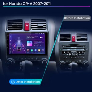 Android Autoradio für Honda CRV 3 2006-2011 9 Zoll GPS Navigation Carplay DSP Bluetooth FM Lenkradbedienung – Bild 2