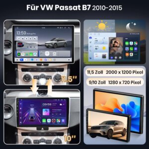 Android Autoradio für VW Passat B6 B7 CC 2010-2015, Apple CarPlay Multimedia – Bild 3