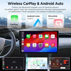 Android Autoradio für VW Passat B6 B7 CC 2010-2015, Apple CarPlay Multimedia – Bild 5