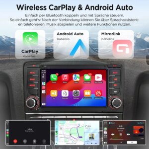 Android Autoradio für VW Passat B5 MK4 MK5 Golf 4 IV Polo Bora Jetta T5 SHARAN Jetta Transport T5 MULTIVAN LUPO Seat ALHAMBRA Cordoban Lego Excellent FM RDS Multimedia – Bild 4
