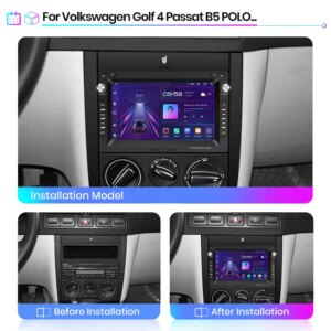 Android Autoradio für VW Passat B5 MK4 MK5 Golf 4 IV Polo Bora Jetta T5 SHARAN Jetta Transport T5 MULTIVAN LUPO Seat ALHAMBRA Cordoban Lego Excellent FM RDS Multimedia – Bild 3