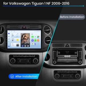 Android Autoradio für Volkswagen (VW) Tiguan Mk1 (5N) 2007-2016 Android GPS-Navigation,  WiFi, DSP, RDS, BT, SWC, IPS-Touchscreen – Bild 4