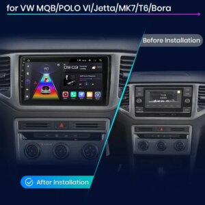 Android Autoradio für VW Polo  Jetta Mk7 T6 Bora 2006-2018 GPS Multimedia – Bild 3