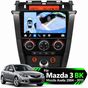 Android Autoradio für Mazda 3 bk 2004-2009 9 Zoll  GPS Navigation Carplay DSP Bluetooth FM Lenkradbedienung