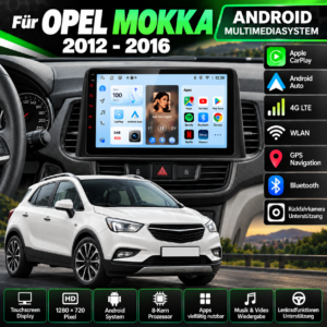 Alternative view of Android Autoradio für Opel Mokka 2012-2016 9 Zoll GPS Navigation Carplay DSP Bluetooth FM Lenkradbedienung