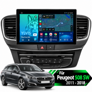 Android Autoradio für Peugeot 508 2011-2018 9 Zoll  GPS Navigation Carplay DSP Bluetooth FM Lenkradbedienung