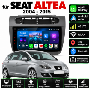 Alternative view of Android Autoradio für Seat Altea XL 2004-2015 9 Zoll  GPS Navigation Carplay DSP Bluetooth FM Lenkradbedienung