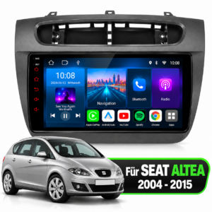Android Autoradio für Seat Altea XL 2004-2015 9 Zoll  GPS Navigation Carplay DSP Bluetooth FM Lenkradbedienung