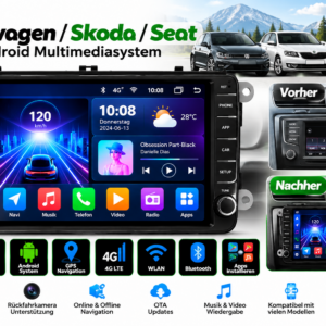 Alternative view of Android Autoradio für VW Volkswagen Golf Polo Skoda Rapid Octavia Radio Tiguan Passat b7 Jetta GPS Multimedia