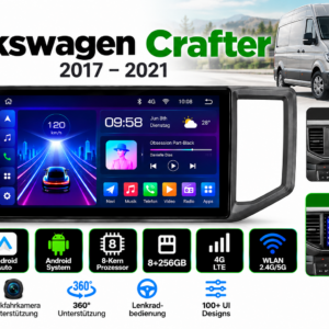 Alternative view of Android Autoradio für Volkswagen (VW) Crafter Mk2 (SY/SZ) 2017-2021 GPS-Navigation, Multimedia-Player, WiFi, DSP, RDS, BT, SWC, IPS-Touchscreen