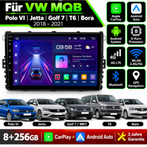 Alternative view of Android Autoradio für VW Polo  Jetta Mk7 T6 Bora 2006-2018 GPS Multimedia