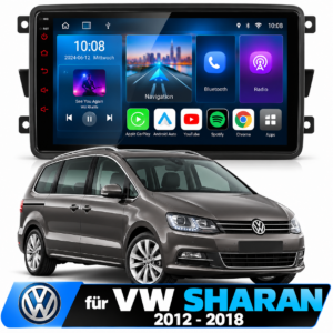 Android Autoradio für Volkswagen Sharan 2012-2018 9 Zoll  GPS Navigation Carplay DSP Bluetooth FM Lenkradbedienung