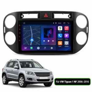 Android Autoradio für Volkswagen (VW) Tiguan Mk1 (5N) 2007-2016 Android GPS-Navigation,  WiFi, DSP, RDS, BT, SWC, IPS-Touchscreen