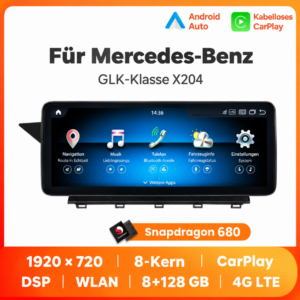 Alternative view of Android Autoradio 10,25/12,3 Zoll  QLED Wireless Android14 für Mercedes GLK-Klasse X204 2008-2015 Snapdragon 8GB+128GB 4G LTE WiFi Touchscreen