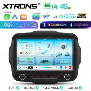 Xtrons IMH94RGJL Android Autoradio Jeep Renegade 9 Zoll 8+6 GB Android 14
