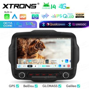 Xtrons IMH94RGJL Android Autoradio Jeep Renegade 9 Zoll 8+6 GB Android 14 – Bild 4