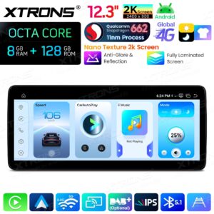 Xtrons QBMH2450M12GES Android Autoradio Mercedes-Benz GLE/GLS-Klasse 2016-2018