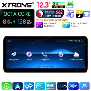 Xtrons QBMH2450M12GES Android Autoradio Mercedes-Benz GLE/GLS-Klasse 2016-2018 – Bild 4