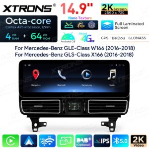 Xtrons QLM4450GLE Android Autoradio Mercedes-Benz GLE-Klasse W166/GLS-Klasse X166 NTG 5.0/5.1/5.2
