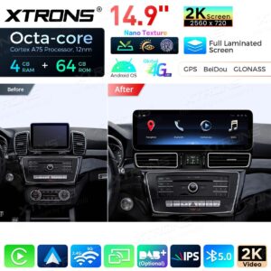 Xtrons QLM4450GLE Android Autoradio Mercedes-Benz GLE-Klasse W166/GLS-Klasse X166 NTG 5.0/5.1/5.2 – Bild 8