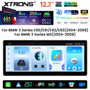 XTRONS QWBX24CCB12E92 Android Autoradio BMW 3er E90/E91/E92/E93/M3 (2004–2008) CCC-System – Bild 3