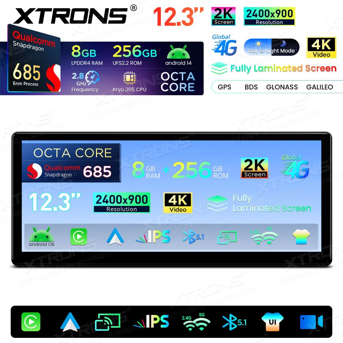 XTRONS QWBX24CCB12E92 Android Autoradio BMW 3er E90/E91/E92/E93/M3 (2004–2008) CCC-System – Bild 9