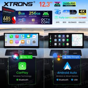 Xtrons QWBX24CCB12E60 Autoradio 12,3 Zoll BMW 5er E60/E61/M5 (2009–2012) CCC-System 8+256GB – Bild 6