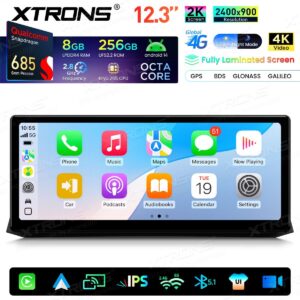 Xtrons QWBX24CCB12E60 Autoradio 12,3 Zoll BMW 5er E60/E61/M5 (2009–2012) CCC-System 8+256GB – Bild 11