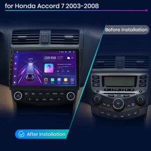 Android  Autoradio für Honda Accord 7 2004–2008 2 DIN Multimedia- GPS-Navigation SWC Bluetooth FM RDS DSP IPS-Bildschirm – Bild 3