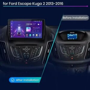 Android Autoradio für Ford Escape Kuga 2 C MAX 2013-2016 Wireless CarPlay Android Auto GPS 4G DSP SWC RDS BT – Bild 3
