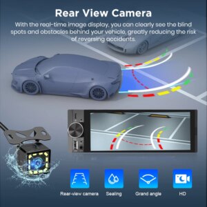 Android Autoradio Universal 1-Din  Carplay Android Auto Multimedia GPS-Navigation BT SWC FM MIC AUX USB Typ-C – Bild 7
