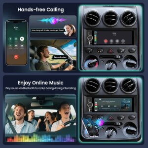 Android Autoradio Universal 1-Din  Carplay Android Auto Multimedia GPS-Navigation BT SWC FM MIC AUX USB Typ-C – Bild 6