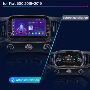 Android Autoradio für Fiat 500 2016-2019 Multimedia  Apple CarPlay Navigation BT GPS 4G WIFI FM – Bild 3
