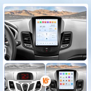 Android Autoradio für Ford Fiesta MK7 2009-2017 Multimedia GPS-Navigation Carplay  9,7 Zoll Tesla-Style – Bild 3