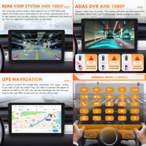 Android Autoradio für Jeep Compass Patriot 2007 - 2009 Multimedia-GPS 4G Carplay – Bild 5