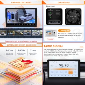 Android Autoradio für Jeep Compass Patriot 2007 - 2009 Multimedia-GPS 4G Carplay – Bild 6