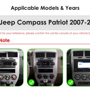 Android Autoradio für Jeep Compass Patriot 2007 - 2009 Multimedia-GPS 4G Carplay – Bild 3