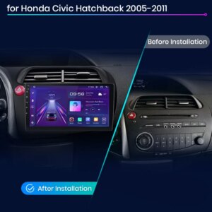Android Autoradio für Honda Civic 8 2005-2011 4G 8 Core WIFI GPS Navigation Multimedia 2Din – Bild 3
