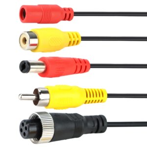 4Pin Aviation Head Stecker/Buchse auf RCA AV/Buchse DC Mehrere Kabel Stecker Adapter Konverter für Auto Hinten Kamera Monitor – Bild 2