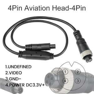 4Pin Aviation Head Stecker/Buchse auf RCA AV/Buchse DC Mehrere Kabel Stecker Adapter Konverter für Auto Hinten Kamera Monitor – Bild 6