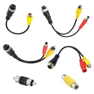 4Pin Aviation Head Stecker/Buchse auf RCA AV/Buchse DC Mehrere Kabel Stecker Adapter Konverter für Auto Hinten Kamera Monitor – Bild 3