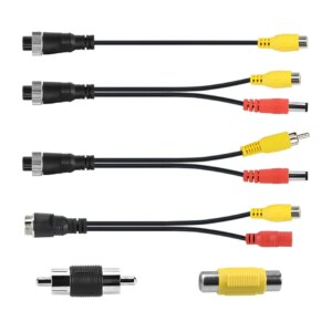 4Pin Aviation Head Stecker/Buchse auf RCA AV/Buchse DC Mehrere Kabel Stecker Adapter Konverter für Auto Hinten Kamera Monitor – Bild 4