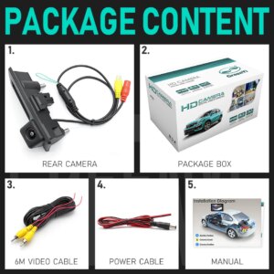 1080P AHD Fahrzeug-Rückfahrkamera für VW Volkswagen Golf Passat B7 B6 Tiguan Jetta MK6 Audi A3 A4 A5 Q5 A6 B6 Auto AF-LS903 – Bild 6