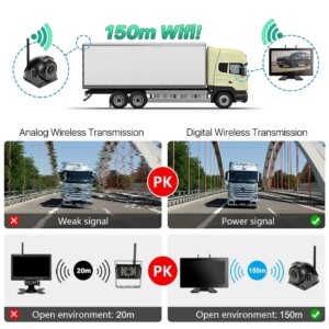 10-Zoll-AHD-Monitor, digitaler Touchscreen, DVR, Aufnahme, IR-Kamera, WiFi, 4 Kanäle, für LKW/Anhänger/Bus/Wohnmobile/SUV – Bild 4